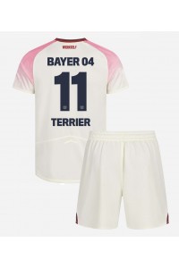 Bayer Leverkusen Martin Terrier #11 Jalkapallovaatteet Lasten Vieraspeliasu 2025-26 Lyhythihainen (+ Lyhyet housut)